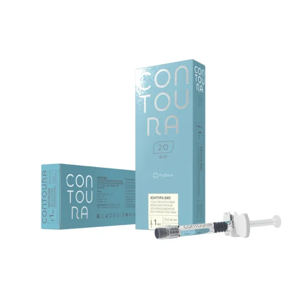 Гель гиалуроновый вязкоэластичный для инъекционной контурной пластики КОНТУРА БИО 20мг/мл, 1мл